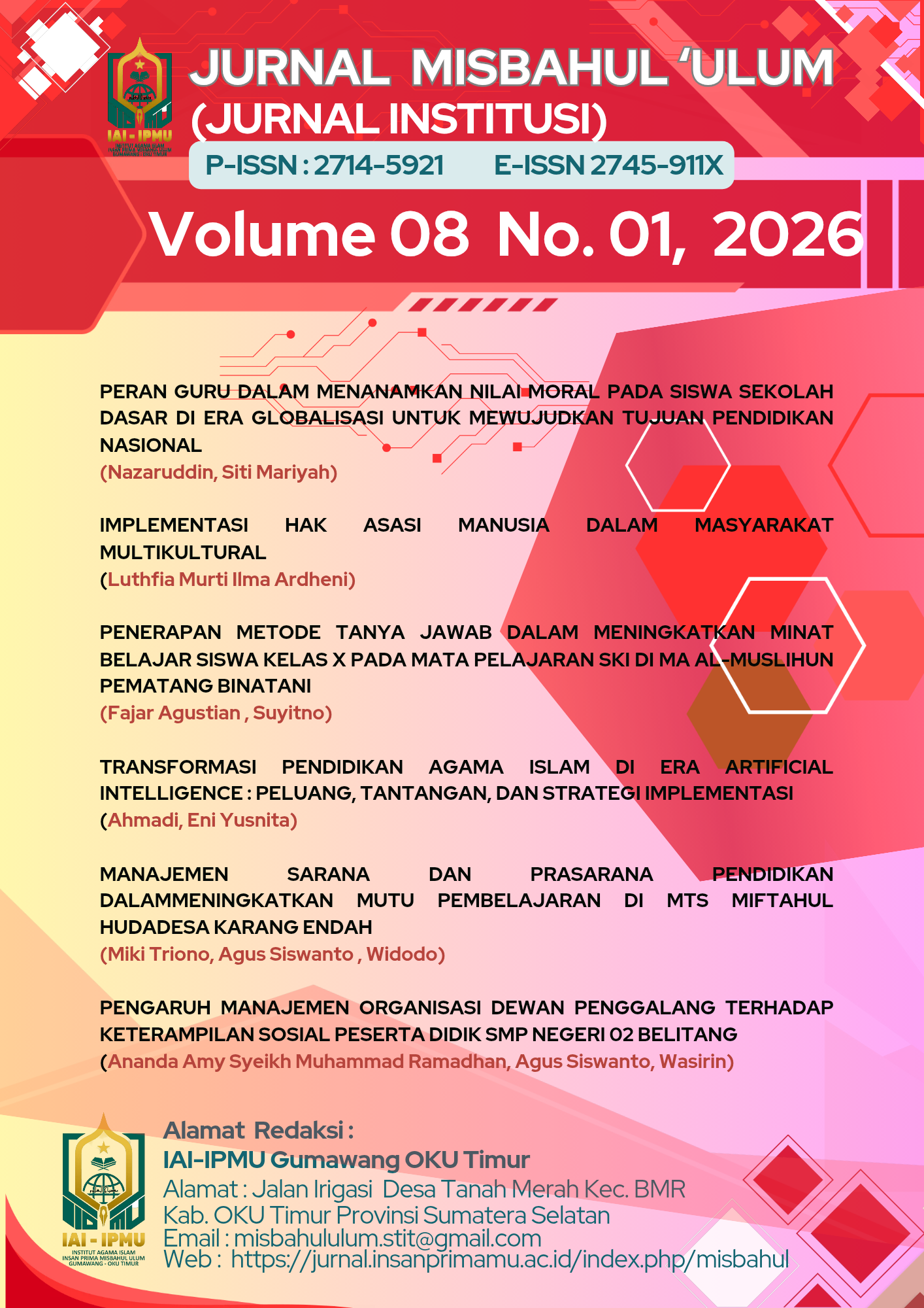 					View Vol. 8 No. 1 (2026): Misbahul Ulum
				